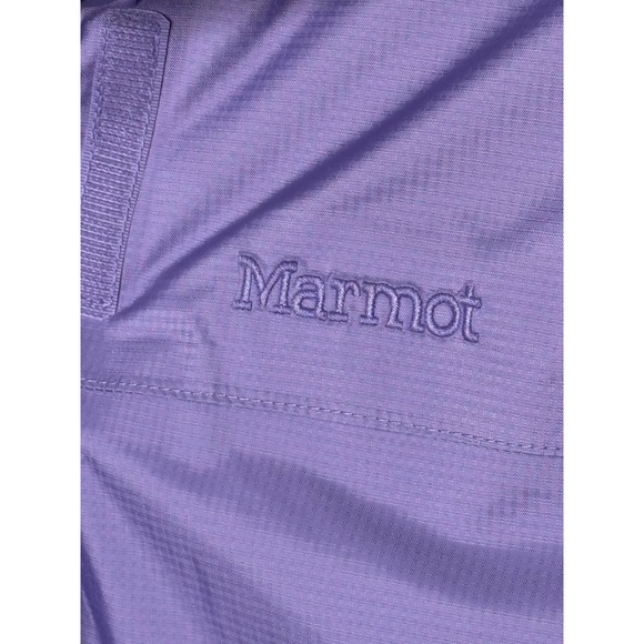 Marmot PreCip Rain Jacket Womens Medium Purple Waterproof Hooded Shell Gorpcore - Picture 3 of 15